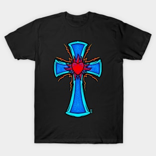 Sacred heart cross T-Shirt